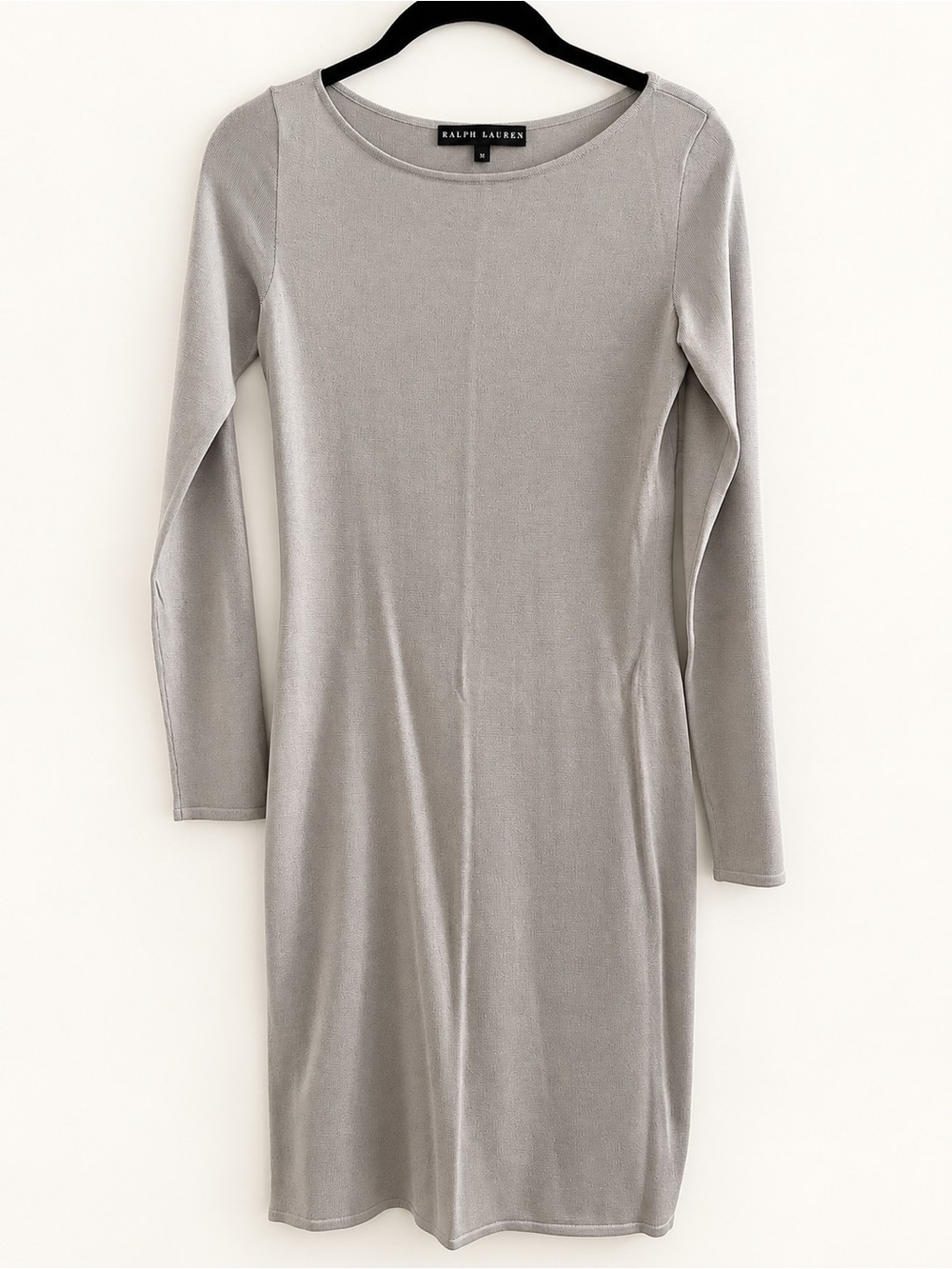 Ralph Lauren 100% Silk Knit Long-Sleeve Dress – Size Medium